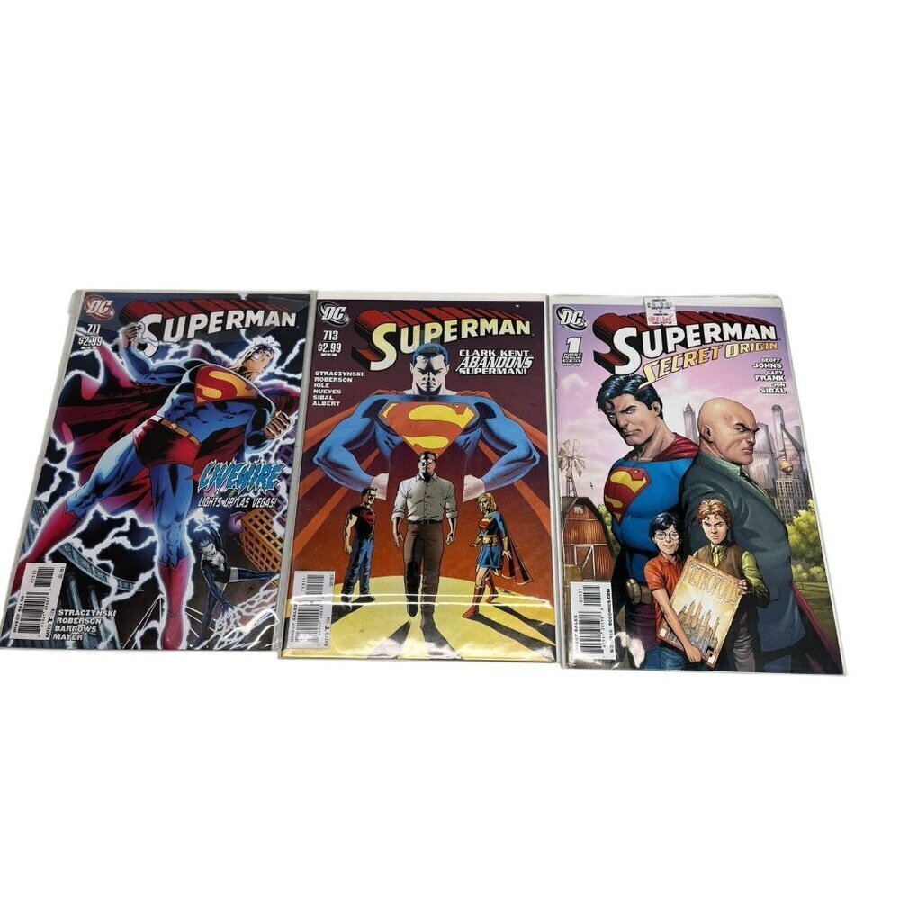 Lot of 12 Superman & Spiderman Comic Books Some New Marvel Comics Super Heroes